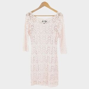 Lauren Ralph Lauren White Lace Dress Lined sz L